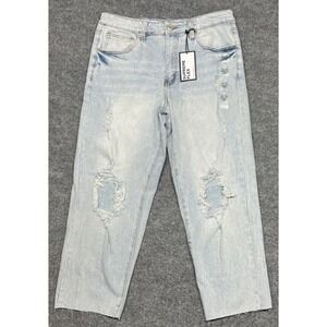 Rue21 Jeans Mens 32X32 (33X25.5) Blue Denim Loose Crop Supreme Flex Stretch New